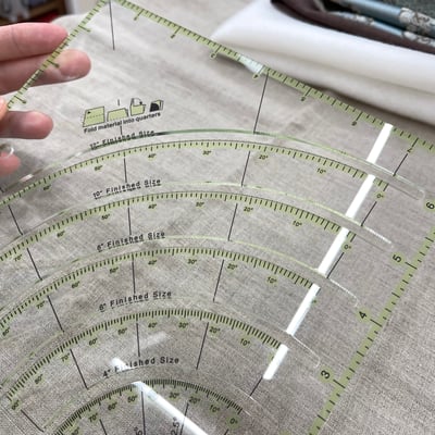 拼布裁切工具-圓型裁切尺（英吋）2