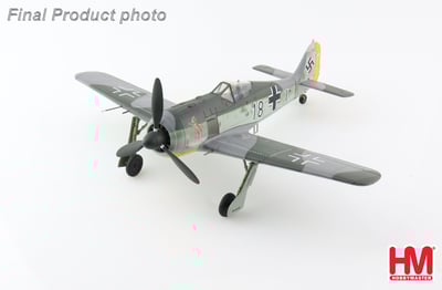 1/72 HM 二戰德國 FW190-A4 第二戰鬥機聯隊 1943年 法國布雷斯特-吉帕瓦戰區 Ron Eisele上士座機2