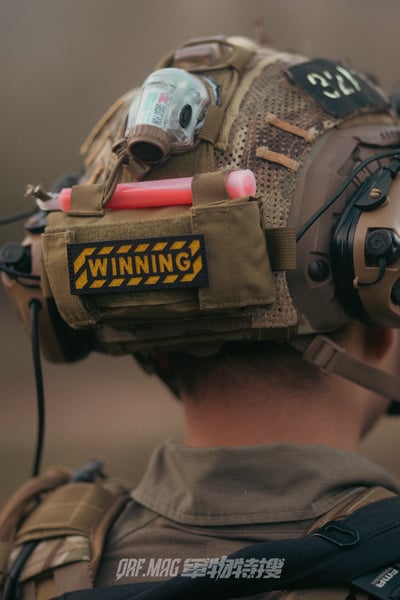 警告WARNING/勝利WINNING 雷射切割反光士氣章1