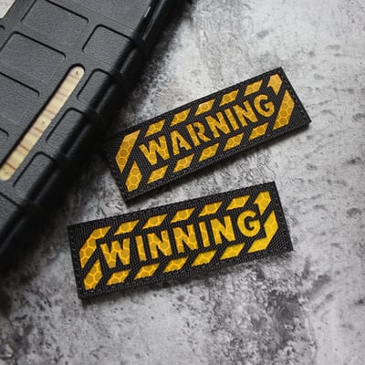 警告WARNING/勝利WINNING 雷射切割反光士氣章2