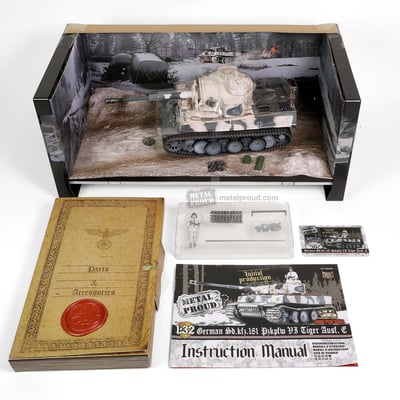FOV 1/32 二戰德國虎式戰車/初期量產型/雪地迷彩塗裝 Sd.Kfz.181 PzKpfw VI Tiger Ausf14