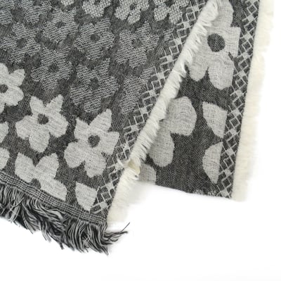 WOOL 100% 提花編織圍巾4