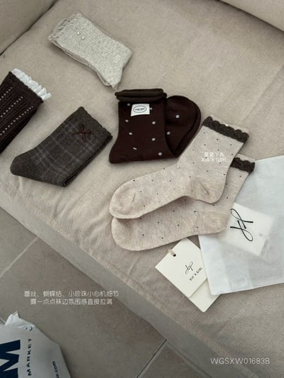 美拉德色系堆堆襪子(一組5雙)12