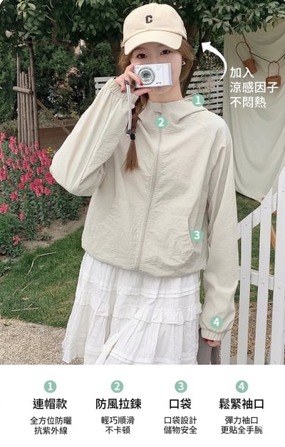 UPF40+輕薄連帽防曬外套4