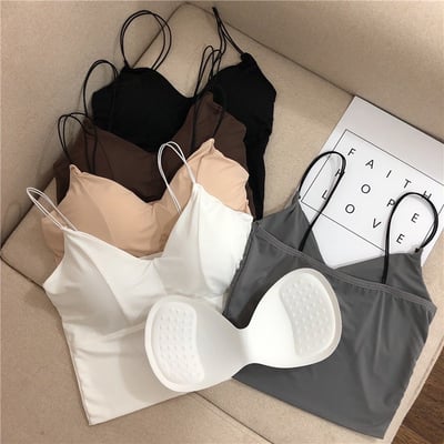 『買一送一』  【冰絲涼感】細帶冰絲美背胸墊背心4