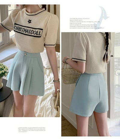 西裝百褶短裙褲5