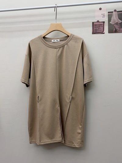 附皮帶開叉短袖上衣＋高腰短褲兩件套裝11