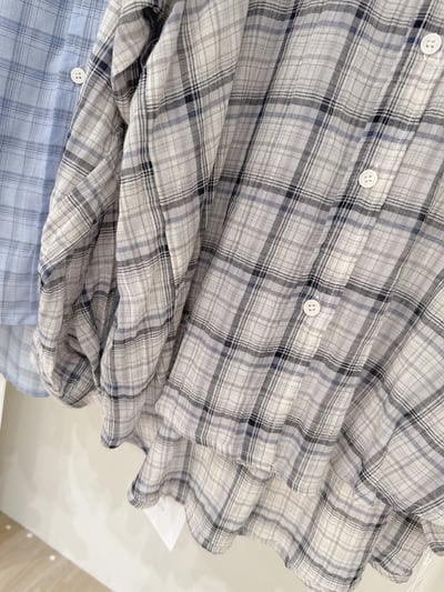 輕透格紋防曬襯衫7