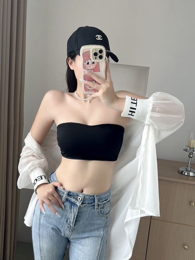 『買一送一』  平口乳膠固定杯防滑胸墊背心1