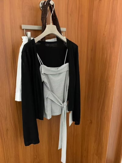 綁帶造型吊帶+外套兩件套3