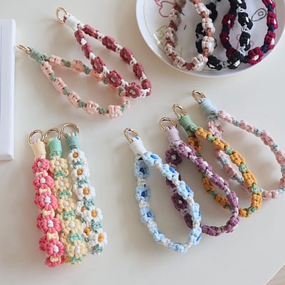 『買一送一』手作花語編織手機吊繩手機鍊(贈透明墊片)4