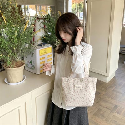 『買一送一』碎花燈芯絨手提包・日常外出小包9