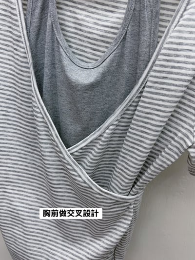 掛脖交叉上衣＋寬褲套裝10