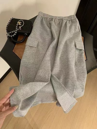 工裝口袋空氣棉裙長裙3