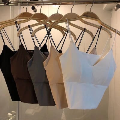 『買一送一』  【冰絲涼感】細帶冰絲美背胸墊背心7