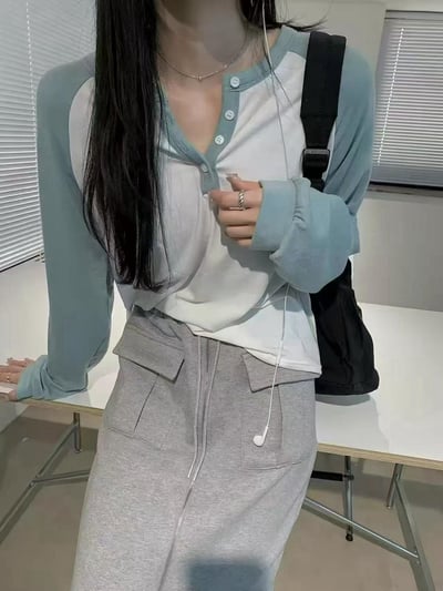 雙拉鍊開衩太空棉長裙2