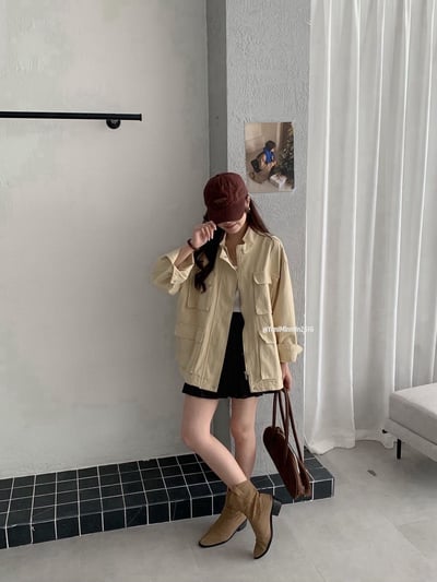 大口袋工裝夾克外套3