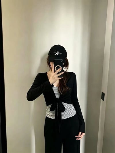 防曬外條紋背心兩件套10