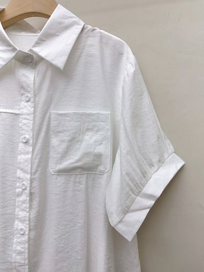 翻領排扣短袖襯衫11