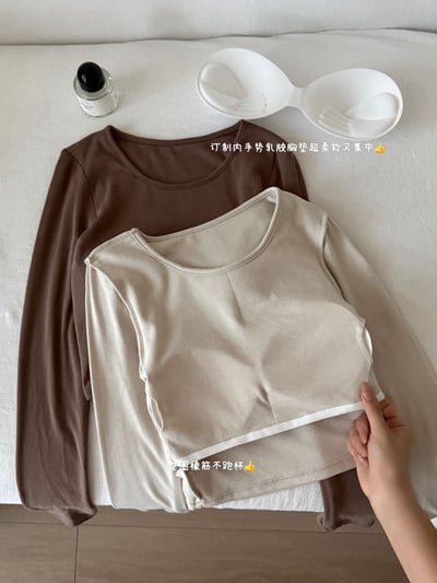 圓領可拆胸墊Bra Top上衣11