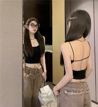 細肩帶美背胸墊背心2