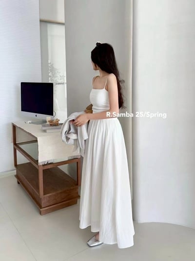 Bra Top 吊帶連身裙長洋裝4