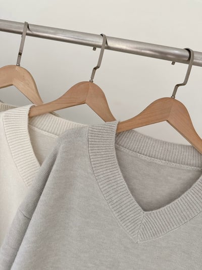 ★限時優惠｜至11/2★超好搭中長款側開衩V領毛衣8