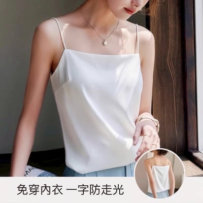 緞面BRA TOP吊帶背心(V領/一字領)2