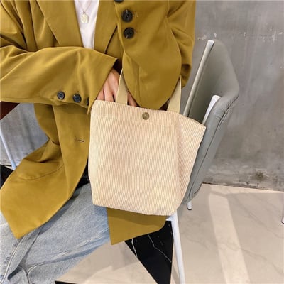 『買一送一』燈芯絨手提包・日常外出小包12