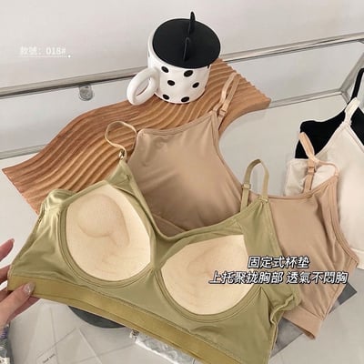 『買一送一』 【冰絲涼感】大U美背吊帶胸墊背心6