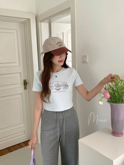 蝴蝶結木馬短Tee上衣T恤6