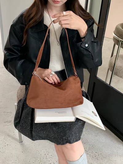 復古絨面豹紋手提肩背小方包5