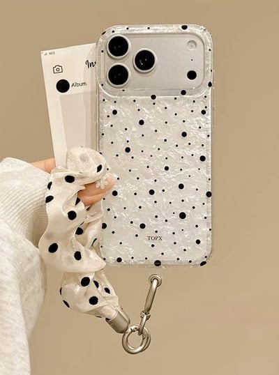 波點貝殼文防摔手機殼｜iPhone 15-18系列1