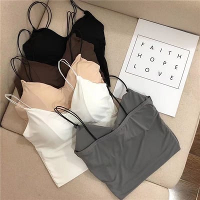 『買一送一』  【冰絲涼感】細帶冰絲美背胸墊背心2