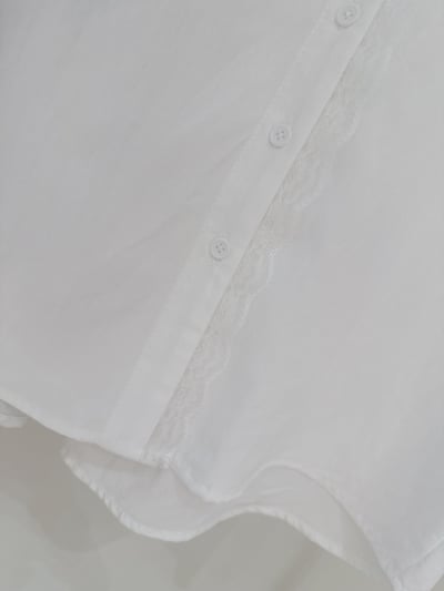 蕾絲V領短袖上衣20