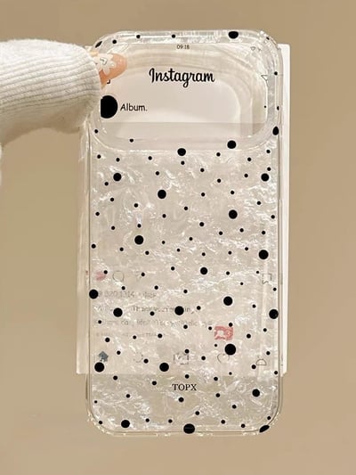 波點貝殼文防摔手機殼｜iPhone 15-18系列5