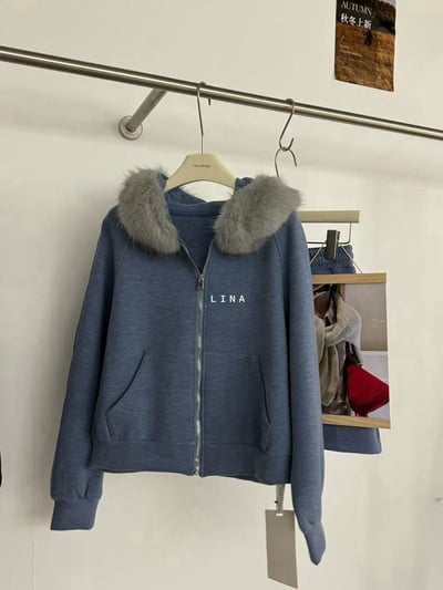 可拆毛厚磅外套+短裙套裝9