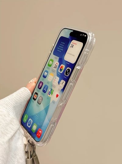 透明閃粉星星月亮防摔手機殼｜iPhone 14-18系列5