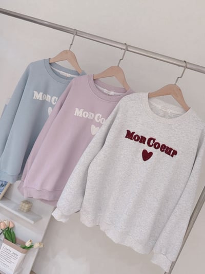 毛巾刺繡愛心衛衣上衣3