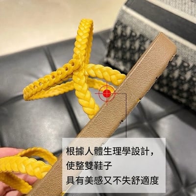 簡約羅馬一字扣帶防滑涼鞋13