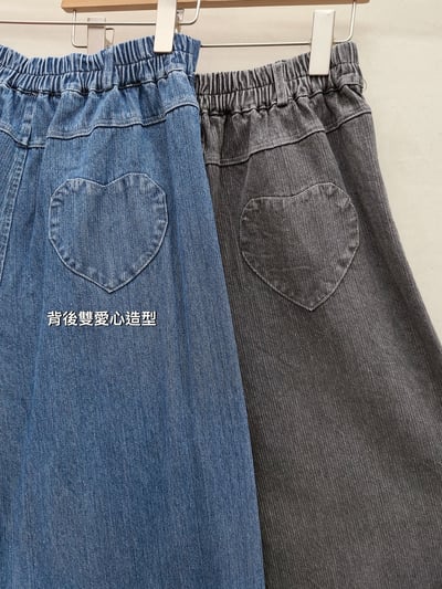 偷藏愛心後鬆緊牛仔褲14