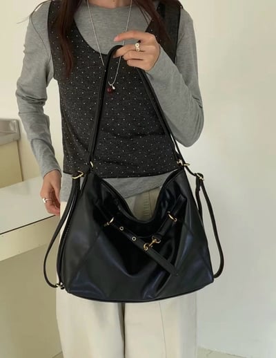 大容量多功能托特包單肩包後背包百搭肩背包1