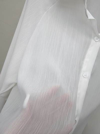 髮絲紋短版襯衫防曬罩衫11