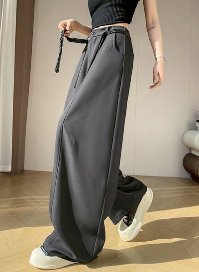 質感顯瘦垂感彎刀西裝褲*不含腰帶(常規/加長)10