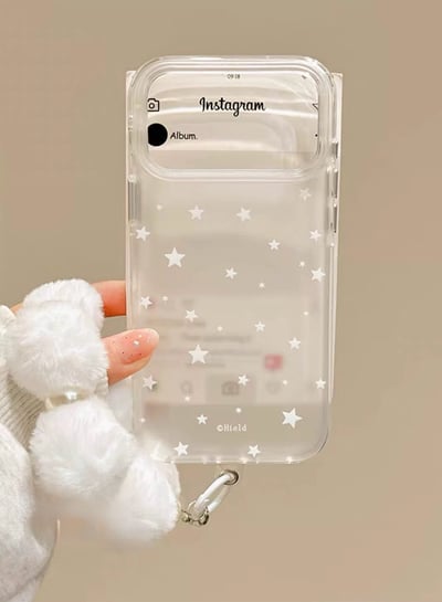 半透磨砂星星防摔手機殼｜iPhone 14-18系列3