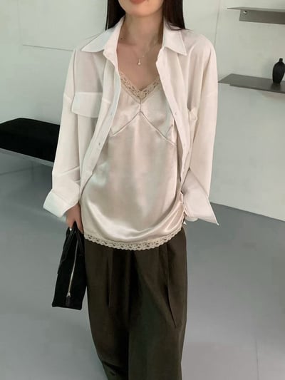 質感蕾絲緞面吊帶4