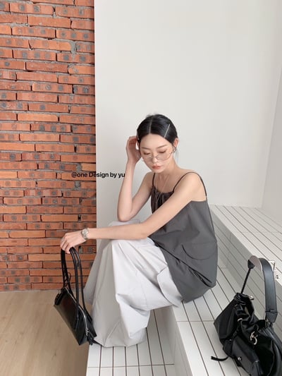 工裝口袋吊帶短洋裝(單穿/疊穿)12