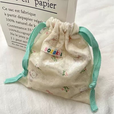『買一送一』可愛小熊絲絨束口抽繩化妝包收納袋10