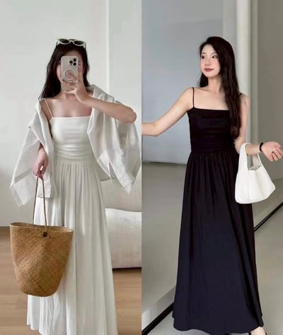 Bra Top 吊帶連身裙長洋裝1