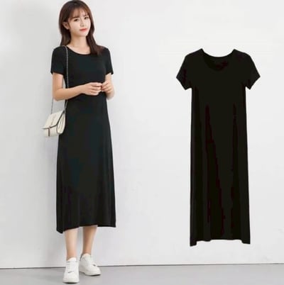 『買一送一』極舒服莫代爾居家服睡衣寬鬆短袖連身裙(常規/中長/加長)5